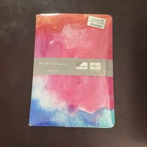 MacBook Air 13” rainbow watercolor design shell case